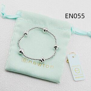 Enewton Platinum Spiral Bead Mix Bracelet